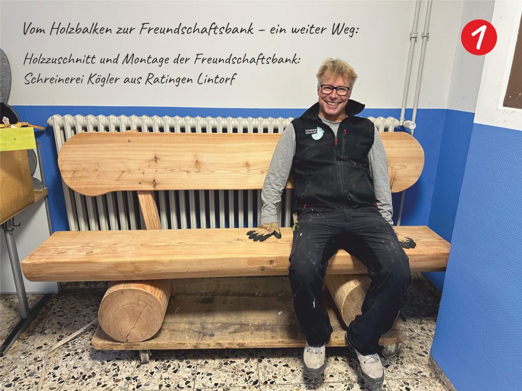 Freundschaftsbank Natur vor Anstrich
